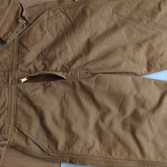 Carhartt Quilt Lined One Piece Work Wear Coverall 46 REGULAR Brown Red Tan - Picture 14 of 16